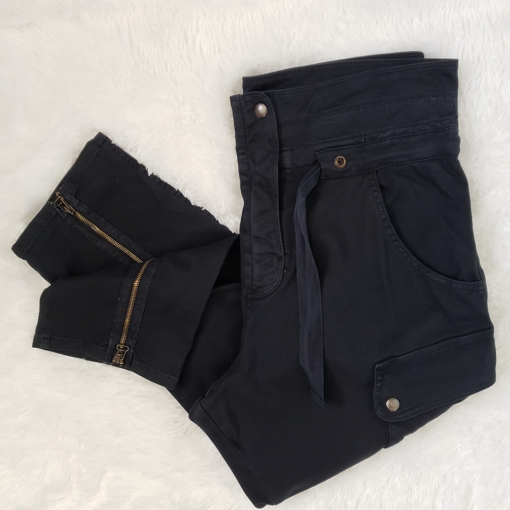 Zara High Waisted Parachute Pants